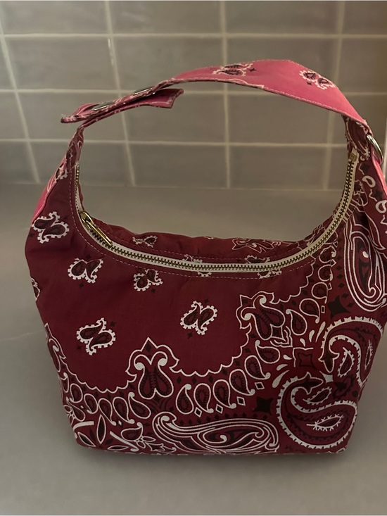 Call It By Your Name Handbags - Call it by your name Bandana-Print Small Shoulder Bag in Burgundy